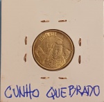 Moeda - valor de 10 Centavos de real segunda familia - cunho quebrado !! valor de catalogo = 45,00 Reais !!