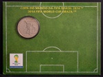 Moeda Comemorativa, Copa do Mundo da FIFA - Brasil 2014, Série Jogadas do Futebol - A CABEÇADA, Valor 2 Reais, Ano 2014, Cupro Níquel, Folder Original da CMB, Flor de Cunho.