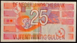 Cédula Estrangeira, HOLANDA, Valor 25 Gulden, Data 05/04/1999, MBC/Soberba.