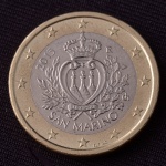 Moeda Estrangeira, SAN MARINO, Valor Euro, Data 2015, Bimetálica, Flor de Cunho.