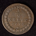Moeda Estrangeira, PFALZ - ELECTORAL - PFALZ - Estado Alemão, Valor 1/2 Kreuzer, Ano 1773, Cobre, Soberba.