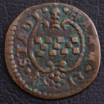Moeda Estrangeira, Estado Alemão / HAMM, Valor 3 Pfennig, Ano 1713, Cobre, Alta Cotação nos Catálogos Internacionais, Difícil Encontrar neste Estado de Conservação - Soberba.