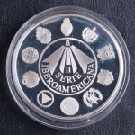 Moeda da ESPANHA, Comemorativa - 2ª Série Iberoamericana / Animais Indígenas em Perigo de Extinção, Valor 2000 Pesetas, Ano 1994, Prata, Peso 27 g, Proof - Flor de Cunho.