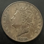 Moeda Estrangeira, INGLATERRA, Reinado George  IV, Valor 1/2 Penny, Ano 1826, Bronze, Soberba.
