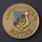 Medalha Comemorativa, QATAR - Associação Esportiva Militar / Conselho de Desportos, Bronze Dourado, Muito Bem Conservada.