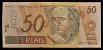 Cédula Brasileira, "MODELO", Valor 50 Reais, Período 1994, Assinatura Fernando H.Cardoso / Pedro S.Malan, Soberba.