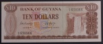Cédula Estrangeira, GUIANA, Valor 10 Dollars, Data 1966, Flor de Estampa.