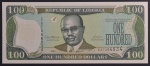 Cédula Estrangeira, LIBÉRIA, Valor 100 Dollars, Data 2008, Flor de Estampa.