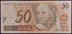 Cédula Brasileira, Valor 50 Reais, Série B1005....A, Primeira Série com as Chancelas Pedro Malan/Armínio Fraga Neto - 1ª Chancela, Flor de Estampa.
