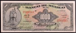Cédula Estrangeira , MÉXICO, Valor 1000 Pesos, Data 20/05/1959, Flor de Estampa.