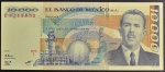 Cédula Estrangeira , MÉXICO, Valor 10.000 Pesos, Data 08/12/1981, Flor de Estampa.