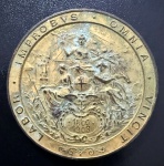 Medalha do Brasil, Comemorativa Exposição Nacional Rio de Janeiro, Ano 1908, Bronze Dourado, Muito Bem Conservada.