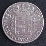 Moeda do Brasil, Colônia, Valor 640 Reis, Ano 1768, Casa da Moeda de Lisboa, 2º Tipo - SUBQ, Prata, Peso 17,8 g, Soberba.