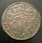 Moeda Estrangeira, ESTADO ITALIANO - ESTADO PAPAL GUBBIO, Valor Baiocco, Ano 1755, Cobre, Muito Bem Conservada.