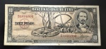 Cédula Estrangeira, Banco Nacional de CUBA, Valor 10 Pesos, Série 1956, Muito Bem Conservada.