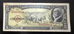 Cédula Estrangeira, Banco Nacional de CUBA, Valor 5 Pesos, Série 1960, com Manchas - Soberba.