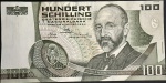 Cédula Estrangeira, ÁUSTRIA, Valor 100 Schilling, Data 02/01/1984, Soberba.