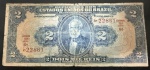 Cédula Brasileira, República, Valor 2 Mil Reis, 12ª Estampa, Período de Circulação 1919/1950, Bem Circulada.