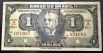 Cédula Brasileira, República, Banco do Brasil, Valor 1 Mil Reis, 1ª Estampa, Período de Circulação 1942/1955, Série 431ª - Aproveitada e Circulada como 1 Cruzeiro, Muito Bem Conservada.
