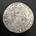 Moeda Estrangeira, REIS CATÓLICOS - SEGOVIA / ESPANHA, Valor 1 Real, Período 1479/1504, Metal Prata, Muito Bem Conservada.