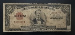 Cédula Estrangeira, REPÚBLICA DE CUBA, Certificado de Prata, Valor 10 Pesos, Série 1945, Emissão BEP - USA, Muito Bem Conservada.