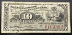 Cédula Estrangeira, EL BANCO ESPANHOL de LA ISLA DE CUBA, Valor 10 Centavos, Data 15/02/1897, Muito Bem Conservada.