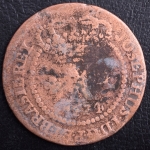 Moeda do Brasil, Colônia, Valor X Reis, Data 1774, Casa da Moeda de Lisboa, 2º Tipo - Coroa Alta, Cobre, Bem Circulada.