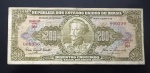 Cédula Brasileira, Valor 200 Cruzeiros, Numeração Baixa 000336, 2ª Estampa, Período 1950/1965, Efígie D.Pedro I, Muito Bem Conservada.