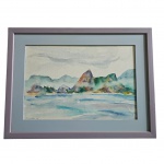MASAKO - 89 - Aquarela representando paisagem, caie, 72 X 54 cm.