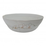 Bowls em porcelana Noritake com bordas decoradas em policromada, Diam. 21, Alt. 7 cm.