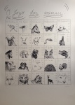 NAZARENO Rodrigues - Serigrafia "O Jogo dos Animais". Tamanho: 100 x 70cm. Tiragem: P.I. Ass. inf. direito. Sem moldura.