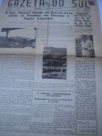 Jornal e Afins - GAXETA DO SUL - Nº 58 - Ano III - Cananéa, 15 de Fevereiro de 1940 - Formato Tabloide - Exemplar em bom estado de conservação, com selo dos correios.