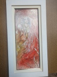 Quadro - Margaret Zanetti - MÃE NATUREZA - Mosaico pintado, Acrílico sobre eucatex - Técnica mista - Dimensões: Pintura: xx X xx - Com moldura xx X xx - Altura da pintura 49 cm - Largura da pintura 19 cm - Altura com moldura 62 cm - Largura com moldura 32 cm