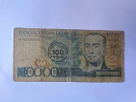 Brasil - CÉDULA DE 100000 CRUZEIROS - com carimbo para 100 cruzados - A 4510008356A - BC