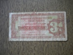 Cédula Inglesa - BRITISH ARMED FORCES - SPECIAL VOUCHER - THREE PENCE - 2ª Série - MC