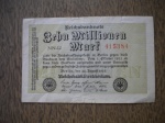 Cédula Alemã - Reidjsbanknote - 3EHU MILLIONES MART - NN-12 - 415384 - 1 Outubro de 1923 - Flor de Estampa
