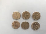 Americana - Lote com 6 - SÉRIE PRESIDENTES TODAS DE 1 DOLLAR <<<<<< George Washington, 1º presidente - James Madison - James Monroe - Martin Van Buren - Abraham Lincoln - Thomas Jeferson >>>>>> Moedas douradas, Flor de Cunho