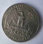 Americana - MOEDA DE QUARTER DOLAR - Ano 1983 - Diâmetro 25,00 X 2 mm - Flor de cunho