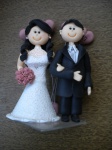 Colecionismo - BISCUIT - NOIVOS EM CASAMENTO - Fabricado em PVC rijo - Altura 12,00 cm X 1,00 cm - Ótimo estado de conservação.
