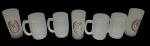 Lote contendo: canecas em vidro fosco para chopp.