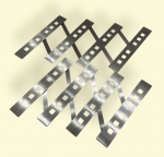 Par de raros descanso em inox, medindo: 14 cm x 22 cm fechado