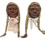 Colecionismo - lote contendo mascaras artesanais medindo: 30 cm alt.