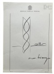 OSCAR NIEMEYER - estudo, desenho s/ papel, sem moldura, medindo: 21 cm x 29 cm