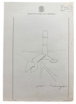 OSCAR NIEMEYER - estudo, desenho s/ papel, sem moldura, medindo: 21 cm x 29 cm