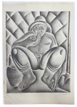 VICENTE DO REGO MONTEIRO - Giclée s/ papel de arroz, sem moldura, medindo: 28 cm x 21 cm