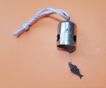 Sino de porta com figura de coruja - Total: 12,5 cm - Diâmetro: 3,5 cm