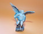 Bonita estatueta do Arcanjo São Miguel em resina policromada - Dimensão: 17 X 14 cm