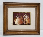 LIGIA SPINELLI - Sambistas OST, assinado CID, titulado, datado 1989 e assinado, medindo a tela 15 x 21 cm e a moldura 39 x 45 cm