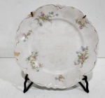 ANTIGO PRATO DE COLEÇÃO EM PORCELANA INGLESA JOHNSON BROS. COM DECORAÇÃO FLORAL. MEDINDO 23 CM