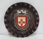 QUADRO DECORATIVO CPOM BRASÃO DE ARMAS DA CIDADE DE KOBLENZ - ALEMANHA. MEDINDO 20.5 CM